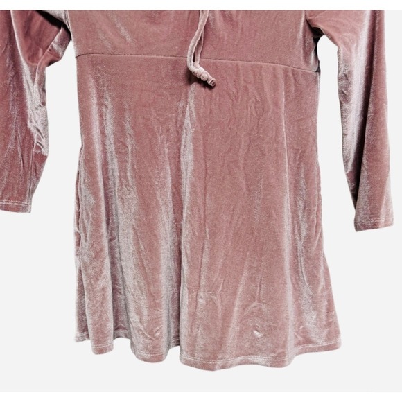 Old Navy Girls Velour Pink Long Sleeve Dress Size Small (6-7) - Picture 3 of 6